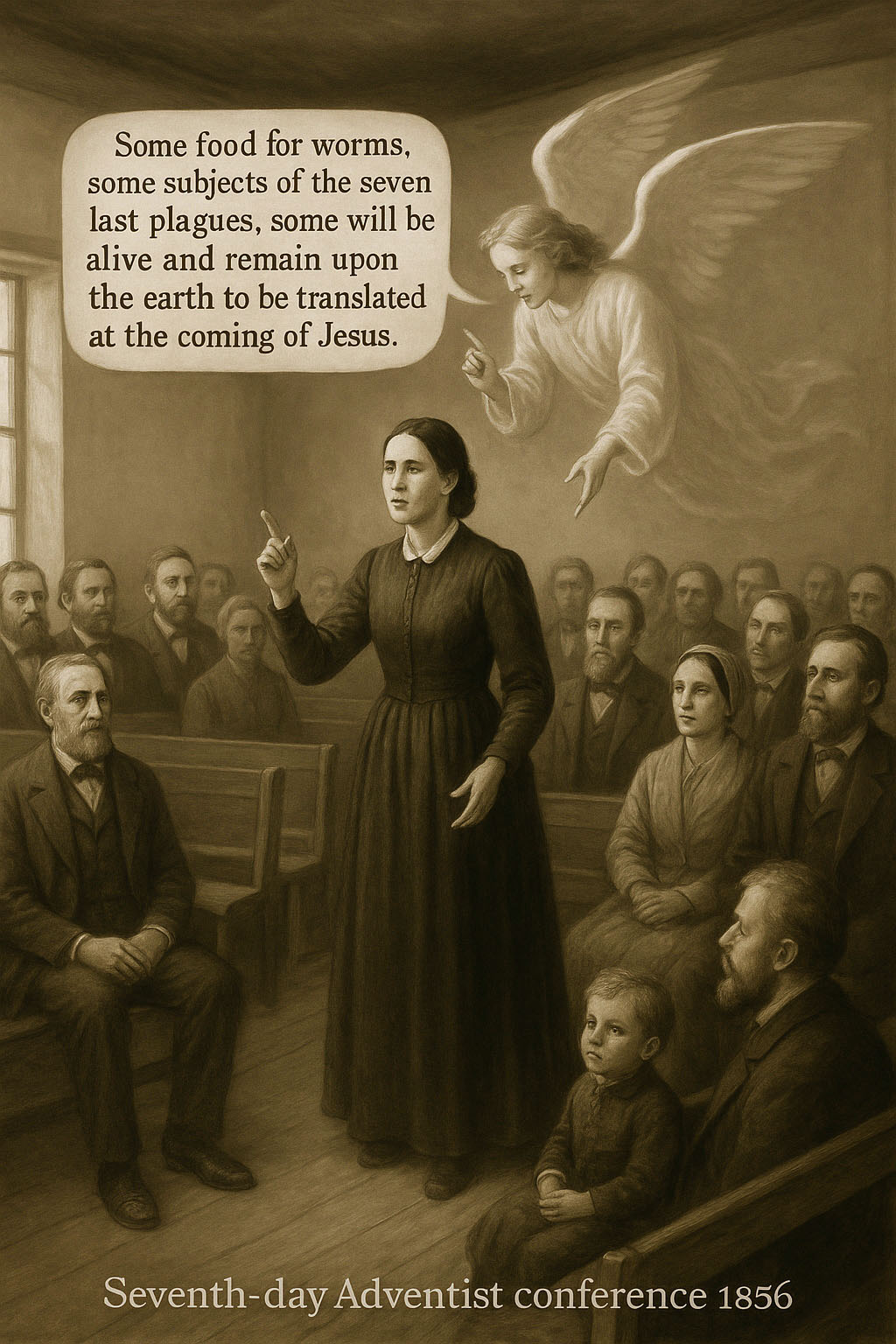 Ellen White receiving a false prophecy from an angel in 1856