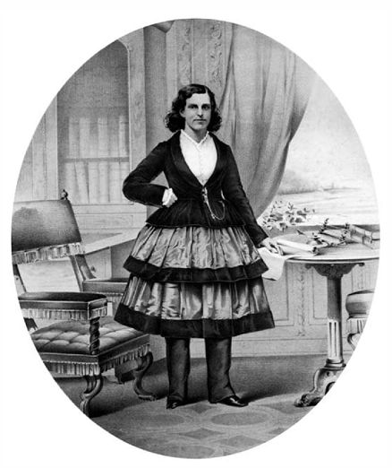 Historic photograph of Harriet N. Austin wearing the American Costume