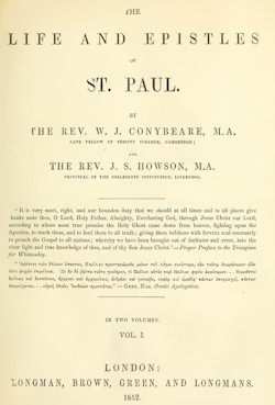 Title page from Life and Epistles of St. Paul