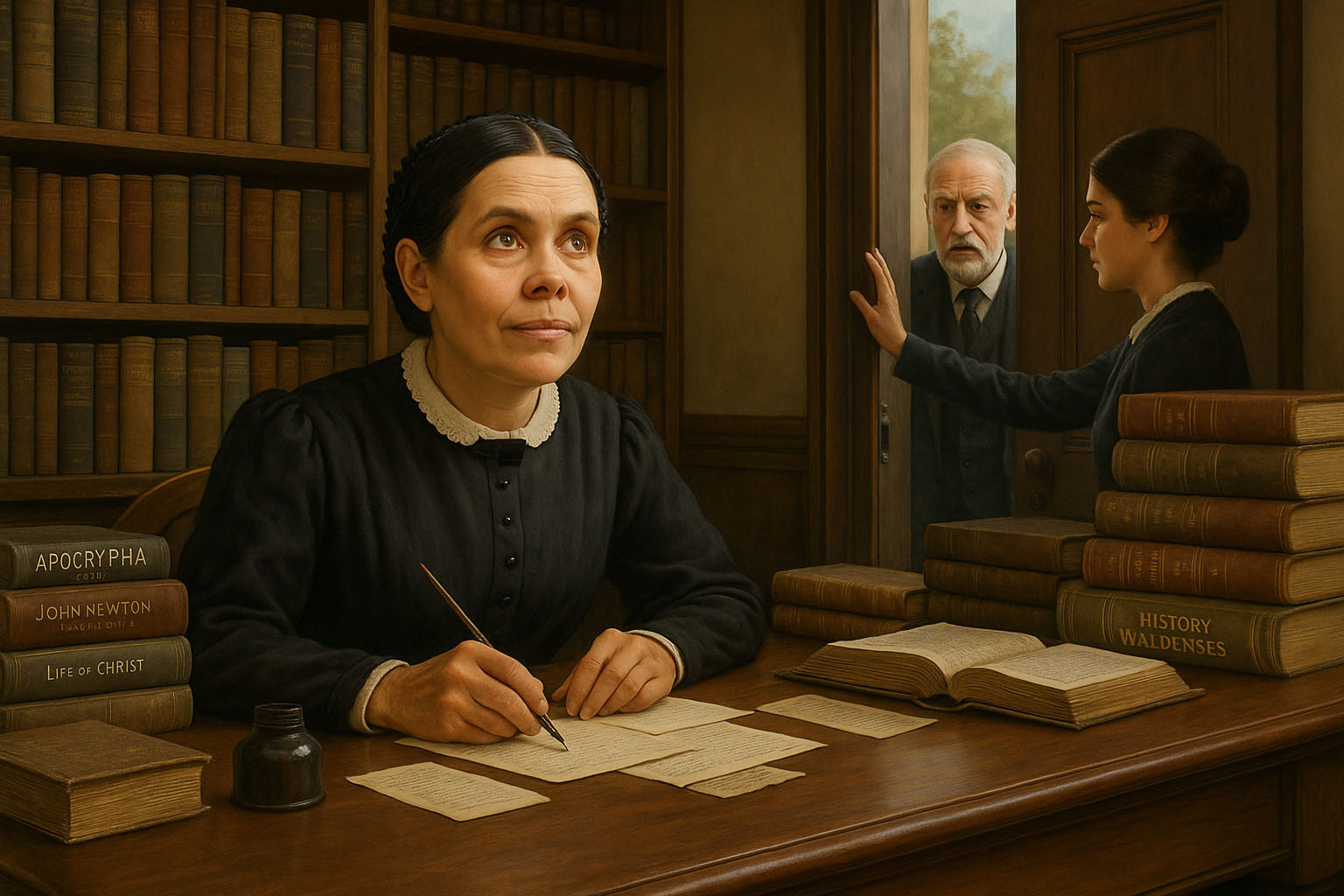 Ellen White in vision by Pavel Simovic