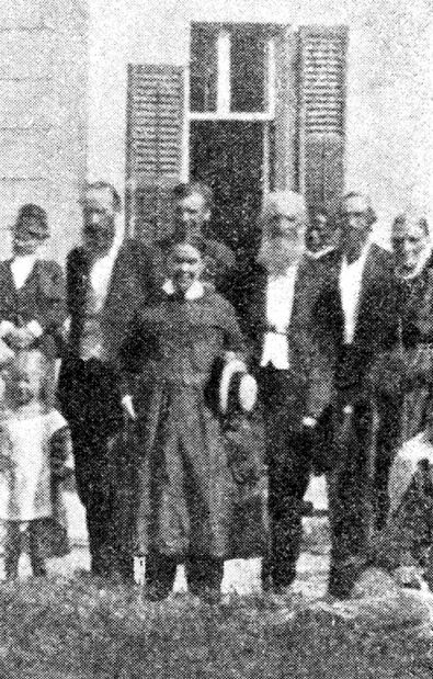 Photograph of Ellen White wearing her reform dress of short skirt and pants, circa 1874